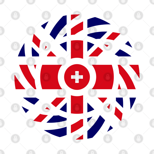 British Swiss Multinational Patriot Flag Series by Village Values