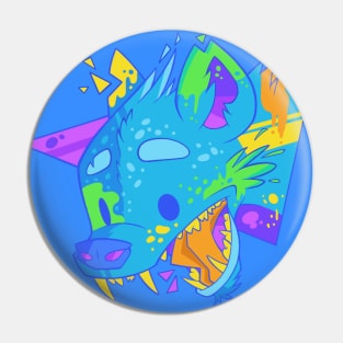 Neon Hyena Pin