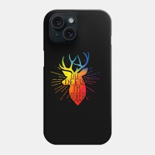 'Oh Deer I'm Queer LGBT' Funny Rainbows Gift Phone Case