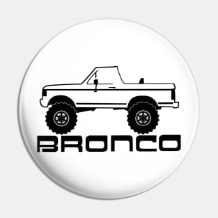 1987-1991 Bronco Side Topless Black Print Pin