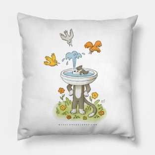 Cat Birdbath Pillow