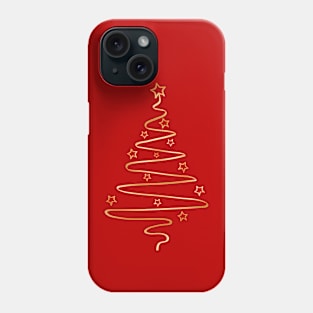 Golden Christmas tree Phone Case
