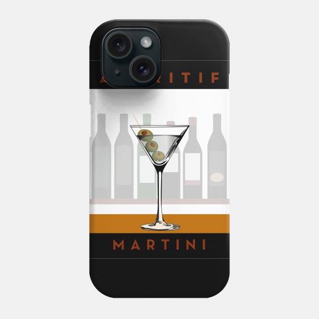 Aperitif Martini Cocktail Glass Bar Poster Retro Phone Case by PauHanaDesign