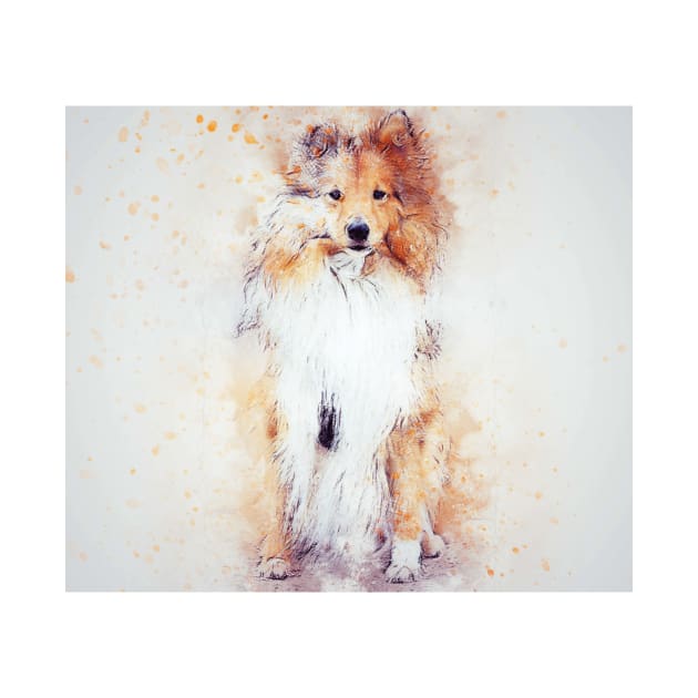 Watercolor Sheltie by crazycanonmom