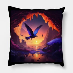 Bird Flying To Another World Pillow