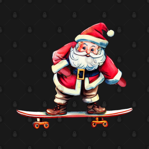 Skateboard Santa by MZeeDesigns