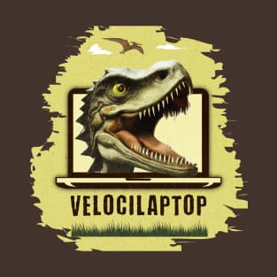 Velocilaptop Funny Raptor Computer Nerd T-Shirt