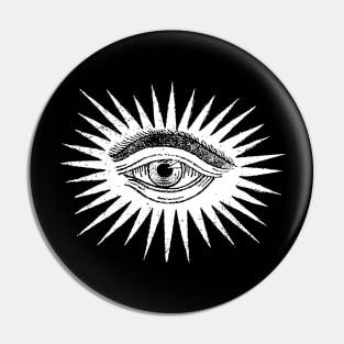 Vintage Psychedelic Eye Illustration Pin