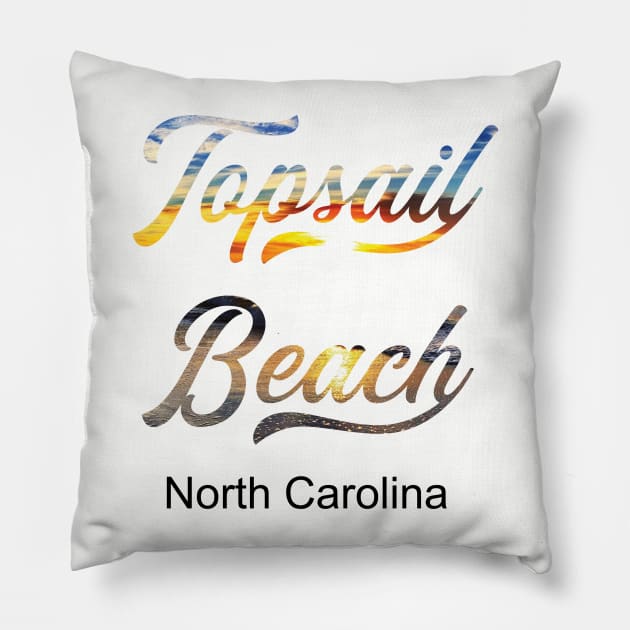 Topsail Beach NC Pillow by CoastalDesignStudios