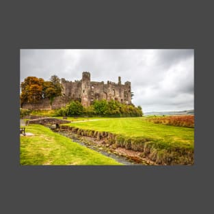 Laugharne Castle And Bridge, Carmarthenshire, Wales, UK T-Shirt