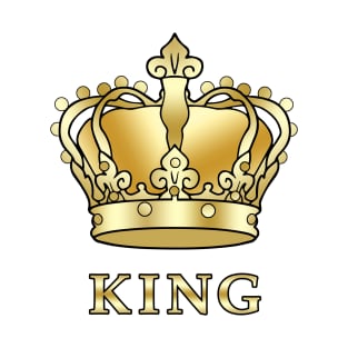 Birthday King Gold Crown T-Shirt Prince Princess King Queen Crown For Boys And Men T-Shirt T-Shirt