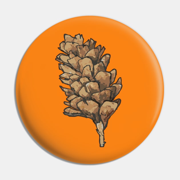 Alaska White Spruce Pinecone Pin by JDFehlauer