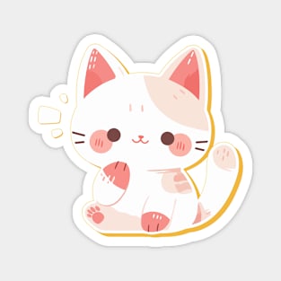 Cute Curious Cat Magnet