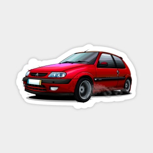 Citroen Saxo Illustration - Red Magnet