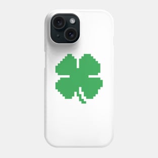 8 Bit Luck Pixel Four Leaf Clover Phone Case