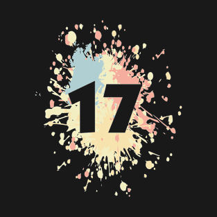 Number 17th Color Splash T-Shirt