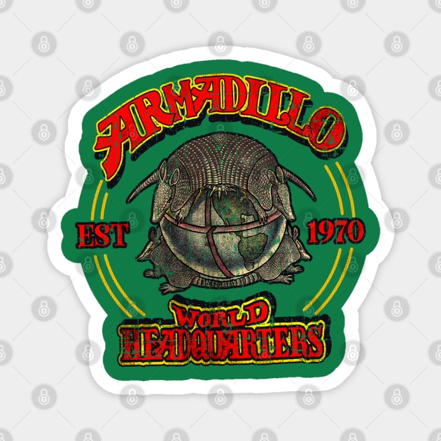 Armadillo World Headquarters // 1970 Vintage Magnet by Kiranamaraya