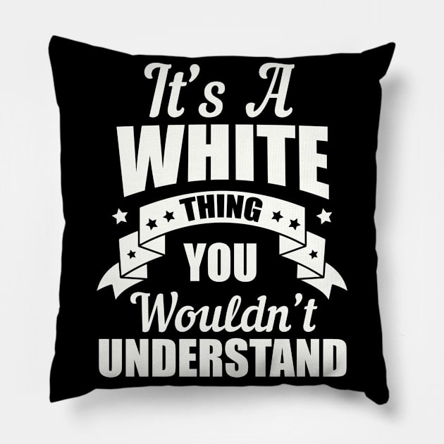 White Thing Pillow by moclan