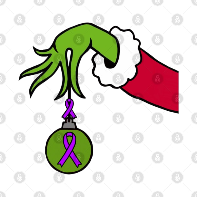 The Green Mean One Holding a Awareness Ribbon (Purple) by CaitlynConnor