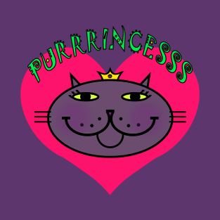 PURRRincess - purrecious plum T-Shirt