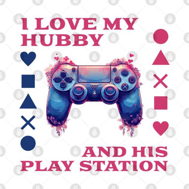 I love my Hubby and his Playstation by kozinoart