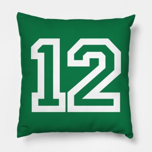 Sports Shirt #12 (white letters) Pillow