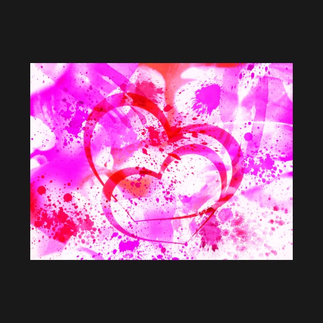 Abstract love hearts by RosNapier