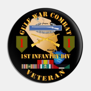 Gulf War Combat Infantry Vet w 1st ID SSI Pin