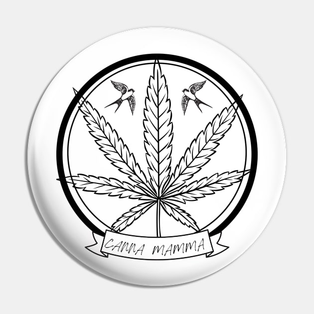 Canna Mamma Pin by Weird Lines