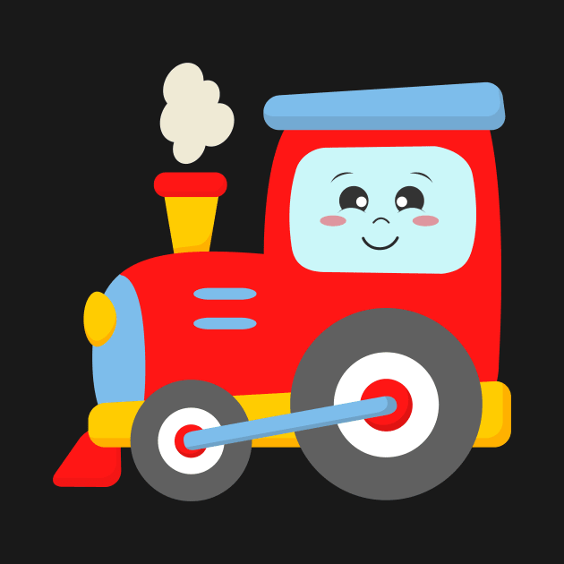 Steam Engine Locomotive Train for Kids Boys Girls Toddlers by samshirts