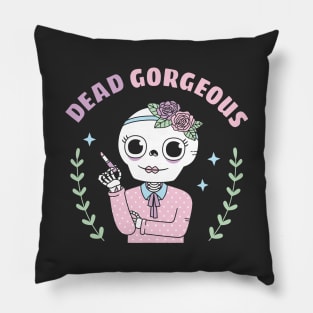 Funny Dead Gorgeous Skeleton Pillow