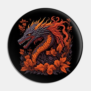 Flower Dragon Pin