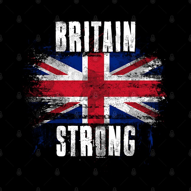 Britain Strong Distressed Graffiti Flag by Family Heritage Gifts