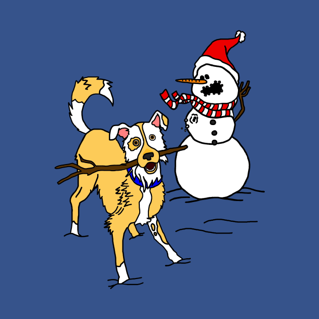 Rough Play Snowman and Dog by imphavok