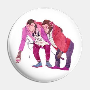 Party Monkeys Pin