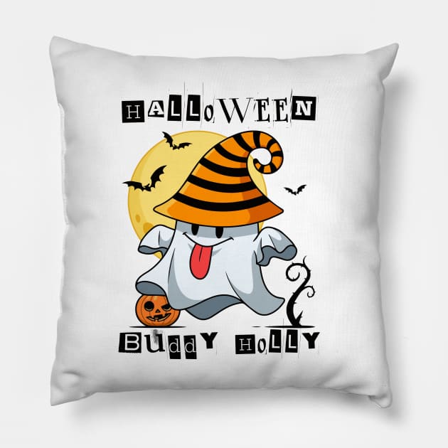 buddy holly Pillow by aliencok