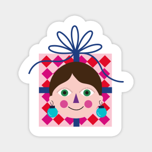 Happy colorful Christmas gift avatar Magnet