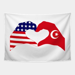 We Heart USA & Islam Patriot Flag Series Tapestry