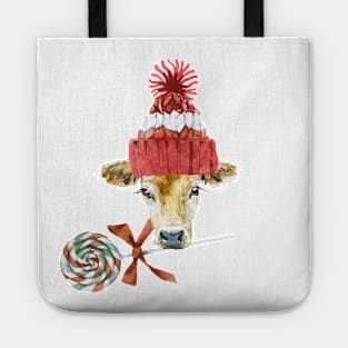 Christmas Cow Tote