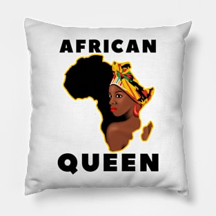 African Queen Melanin Afro Black History Pillow