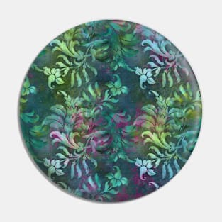 Jungle Floral Neck Gator Purple and Green Jungle Flowers Pin