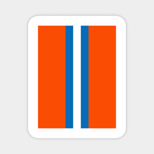 Retro American Basketball Stripes New York, Orange, Blue, White Magnet