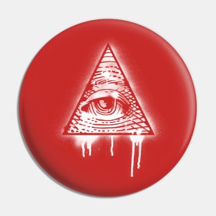 Eye of Providence Spraypaint Stencil Pin