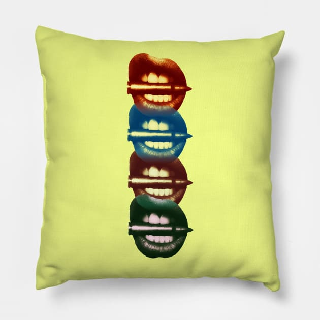 lipstick bullet Pillow by Lamink