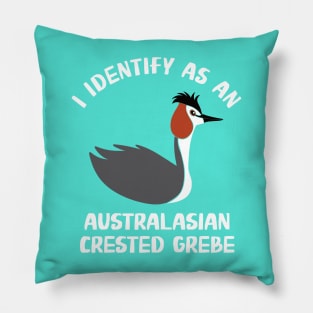 I Identify as an Australasian Crested Grebe Pillow