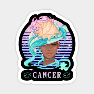 Retro Cancer Zodiac Magnet