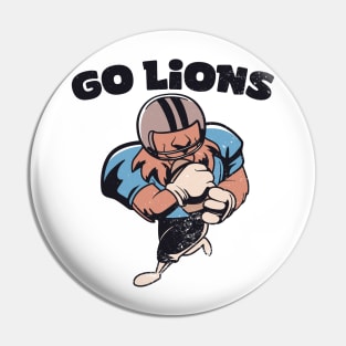 Detroit Lions Cartoon Art Pin