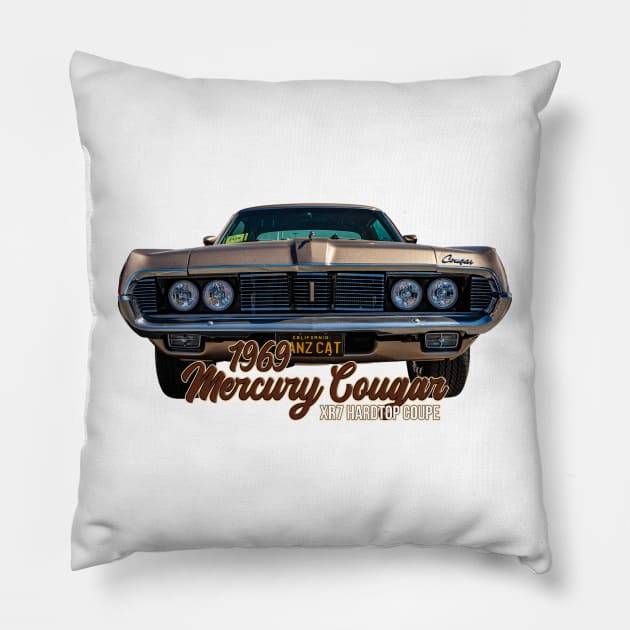1959 Mercury Cougar XR7 Hardtop Coupe Pillow by Gestalt Imagery