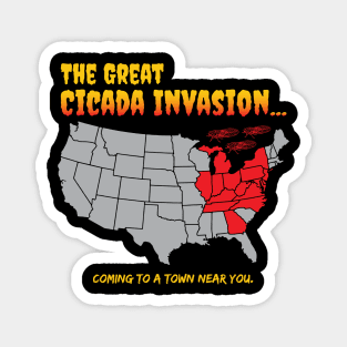 Cicada Invasion Coming to These States in US Map Funny print Magnet