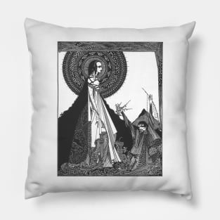 "I Would Call Aloud Upon Her Name" by Harry Clarke Pillow